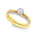 9ct-Gold-Diamond-Bridal-Ring-Set Sale