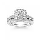 18ct-White-Gold-Diamond-Bridal-Ring-Set Sale