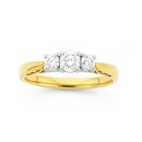 9ct-Gold-Diamond-Trilogy-Ring-Total-Diamond-Weight-050ct Sale