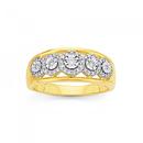 9ct-Gold-Diamond-Cluster-Anniversary-Ring Sale