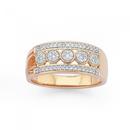 9ct-Rose-Gold-Diamond-Multi-Cluster-Ring Sale