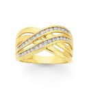 9ct-Gold-Diamond-Multi-Crossover-Ring Sale