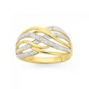 9ct-Gold-Diamond-Multi-Wave-Dress-Ring Sale