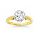 9ct-Gold-Diamond-Cluster-Ring Sale