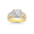 9ct-Gold-Diamond-Square-Cluster-Dress-Ring Sale