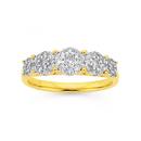 9ct-Gold-Diamond-Cluster-Ring Sale