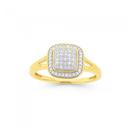 9ct-Gold-Diamond-Cushion-Shape-Ring Sale