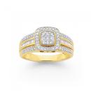 9ct-Gold-Diamond-Cushion-Ring Sale