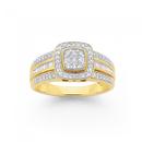 9ct-Gold-Diamond-Cushion-Ring Sale