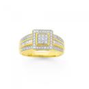 9ct-Gold-Diamond-Square-Ring Sale