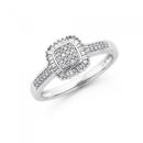 9ct-White-Gold-Diamond-Cushion-Shape-Ring Sale