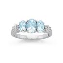 White-Gold-Aquamarine-Diamond-Ring Sale