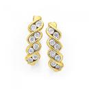 9ct-Gold-Diamond-Twist-Hoop-Earrings Sale