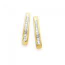 9ct-Gold-Diamond-Baguette-Cut-Huggie-Earrings Sale