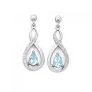 White-Gold-Aquamarine-Diamond-Earrings Sale