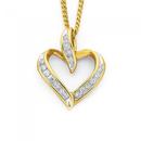 9ct-Gold-Diamond-Heart-Pendant Sale