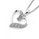 9ct-White-Gold-Diamond-Heart-Pendant Sale