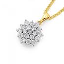 9ct-Gold-Diamond-Snowflake-Pendant Sale