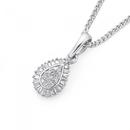 9ct-White-Gold-Diamond-Teardrop-Pendant Sale