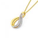 9ct-Gold-Diamond-Twist-Pendant Sale