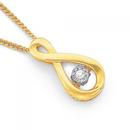 9ct-Gold-Diamond-Cluster-Infinity-Pendant Sale