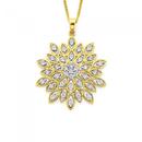 9ct-Gold-Diamond-Fancy-Flower-Pendant Sale