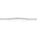 9ct-White-Gold-Diamond-Belcher-Bar-Bracelet Sale