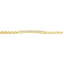 9ct-Gold-Diamond-ID-Belcher-Bracelet Sale