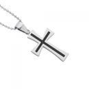 Steel-Black-Centre-Flare-Cross-Pendant Sale