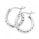 Sterling-Silver-12mm-Diamond-Cut-Hoop-Earrings Sale