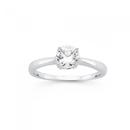 Silver-Cubic-Zirconia-Solitaire-Ring Sale