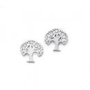 Silver-Cubic-Zirconia-Tree-Of-Life-Studs Sale