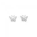 Sterling-Silver-Cubic-Zirconia-Butterfly-Studs Sale