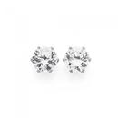 Sterling-Silver-Cubic-Zirconia-Stud-Earrings Sale