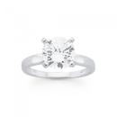 Sterling-Silver-9mm-Cubic-Zirconia-Solitaire-Ring Sale