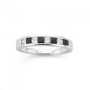 Silver-Black-White-Cubic-Zirconia-Eternity-Ring Sale