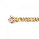 9ct-Yellow-Rose-Gold-19cm-Solid-Rollo-Bolt-Ring-Bracelet Sale