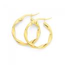 9ct-Gold-3x15mm-Twist-Hoop-Earrings Sale