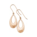 9ct-Rose-Gold-Diamond-Cut-tear-Drop-Earrings Sale