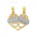 9ct-Gold-Two-Tone-Mother-Daughter-Share-Pendant Sale