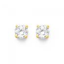 9ct-Gold-5mm-Cubic-Zirconia-Stud-Earrings Sale