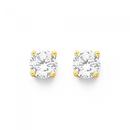 9ct-Gold-5mm-Cubic-Zirconia-Stud-Earrings Sale