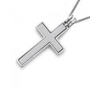 Stainless-Steel-Matte-Centre-Plain-Cross-Gents-Pendant Sale