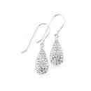 Silver-Crystal-Droplet-Hook-Earrings Sale