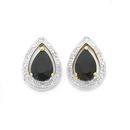 9ct-Gold-Sapphire-Diamond-Pear-Stud-Earrings Sale