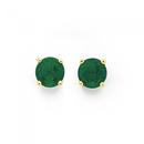 9ct-Gold-5mm-Created-Emerald-Stud-Earrings Sale