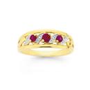 9ct-Gold-Created-Ruby-Filigree-Band Sale