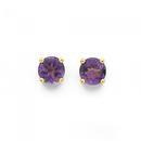 9ct-Gold-Amethyst-Stud-Earrings Sale