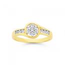 9ct-Gold-Diamond-Flower-Ring Sale