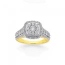 9ct-Gold-Diamond-Cushion-Ring Sale
